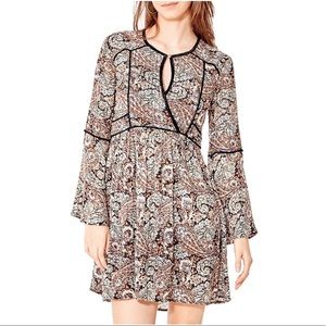 CALIFORNIA MOONRISE Floral Bell Sleeve Boho Dress
